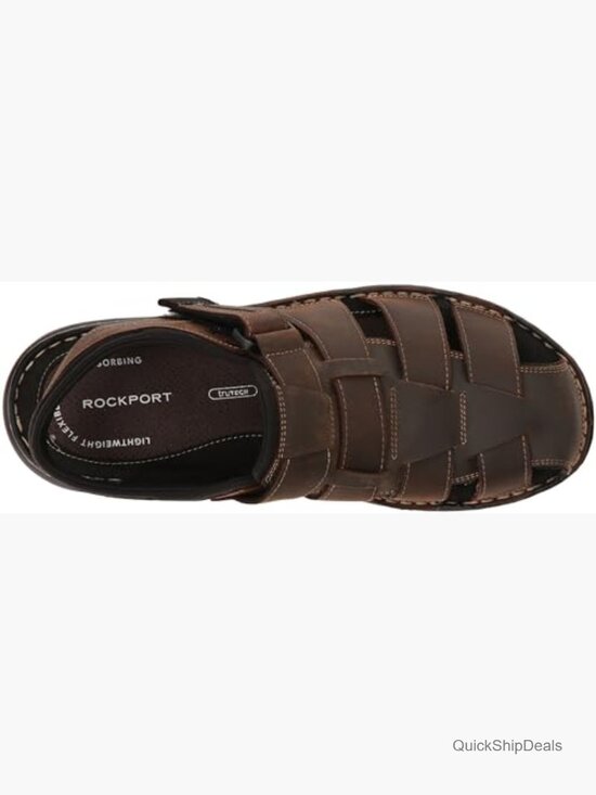 Genuine Leather Fisherman Sandals Hook & Loop Closure Lightweight main image 3